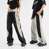 Hearujoy Baggy Sweatpants Men Vintage Oversize Joggers Pants Black Wide Leg Trousers Male Unisex Patchwork Harajuku Streetwear